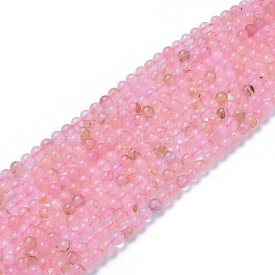 Natural Rose Quartz Beads Strands X-G-F591-04-6mm-1