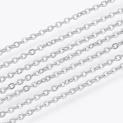 Tarnish Resistant 304 Stainless Steel Cable Chains CHS-F006-01A-P-1