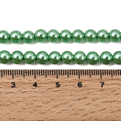 Eco-Friendly Dyed Glass Pearl Round Beads Strands HY-A002-6mm-RB008-1