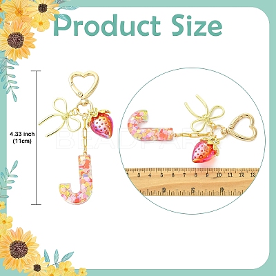 Alloy & Resin Pendant Decorations HJEW-YW00401-02-1