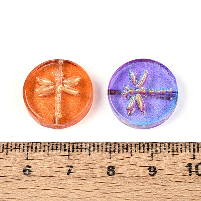 Baking Paint Transparent Glass Beads DGLA-N018-30-1