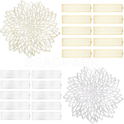 22Pcs 4 Style Paper Napkin Buckle AJEW-AR0001-19-1