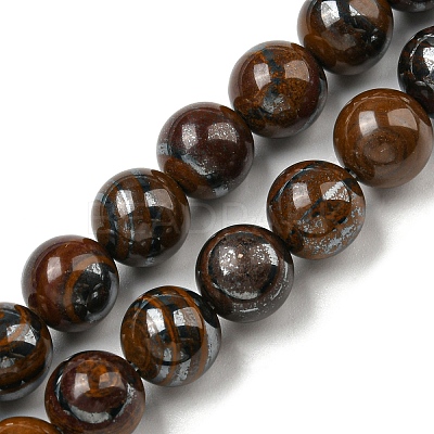 Natural Yellow Tiger Iron Beads Strands G-C079-A03-02-1