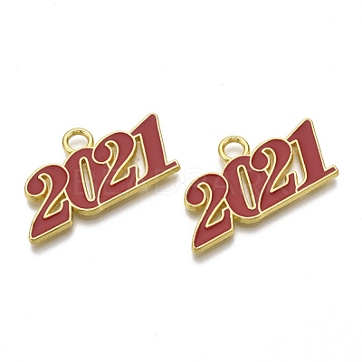 Alloy Enamel Pendants X-PALLOY-T078-03C-1