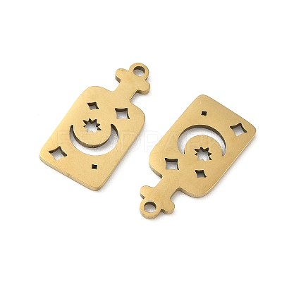 201 Stainless Steel Pendants STAS-P428-02B-G-1
