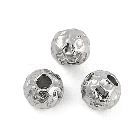 Anti-Tarnish Textured 316 Surgical Stainless Steel Beads STAS-M106-01D-P-1