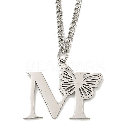 201 Stainless Steel Necklaces NJEW-Q336-01M-P-1