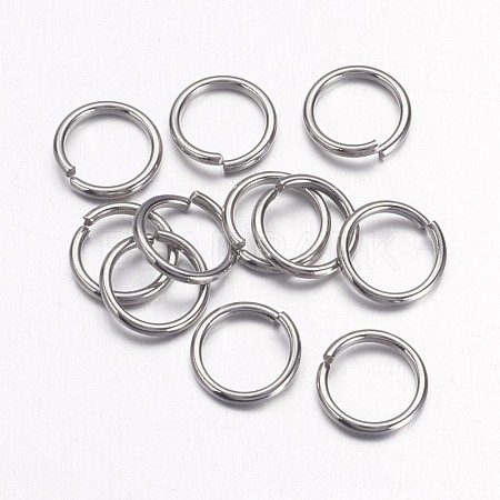 304 Stainless Steel Open Jump Rings X-STAS-E066-07-8mm-1
