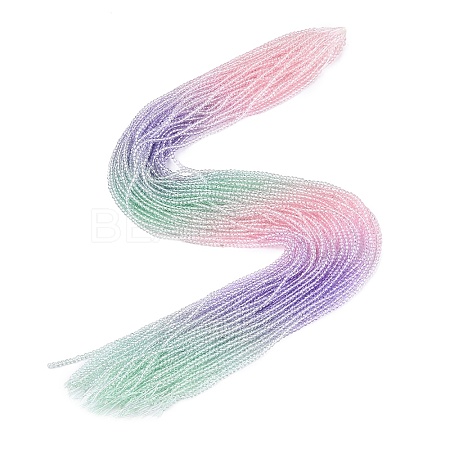 Transparent Gradient Color Glass Beads Strands GLAA-G101-2mm-18-1