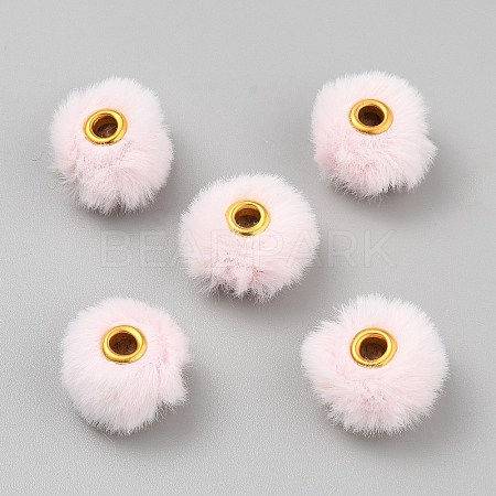 Imitation Mink Fur European Beads FIND-WH0148-423I-1
