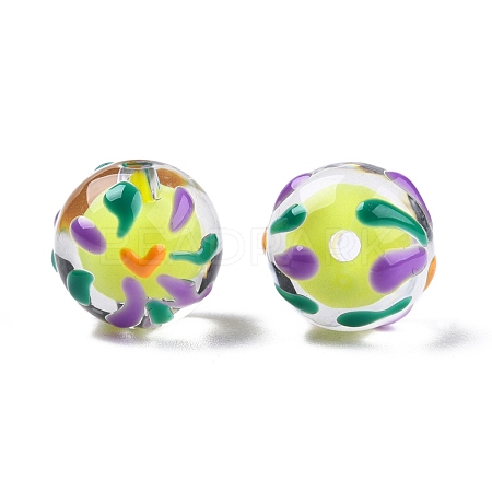 Transparent Acrylic Enamel Beads TACR-G040-01N-1