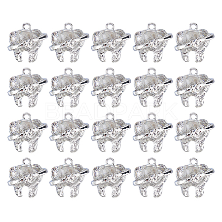 20Pcs Zinc Alloy Rhinestone Pendants ALRI-FH0001-26A-1