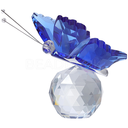 1Pc Glass Crytsal Butterfly Display Decorations LAMP-CN0001-01B-1