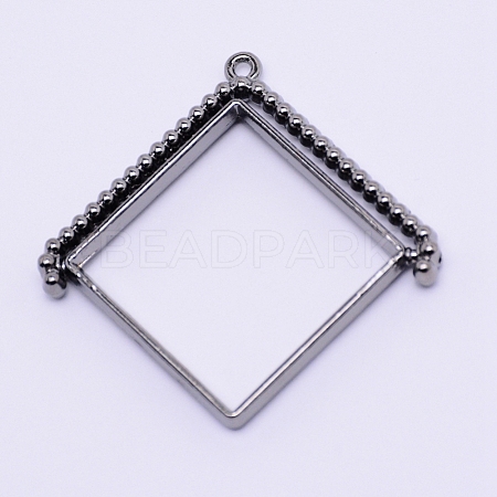 Alloy Open Back Bezel Pendants PALLOY-WH0071-58B-RS-1