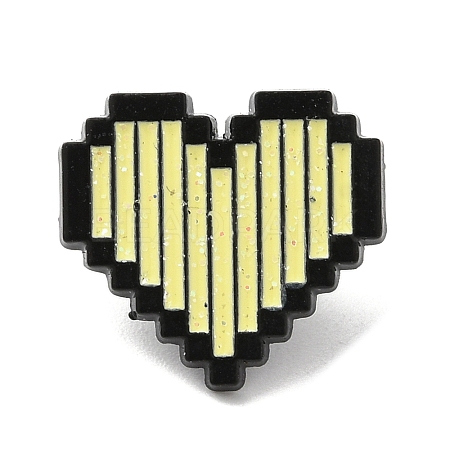Zeld Pixel Heart Alloy Brooches JEWB-I032-05EB-03-1