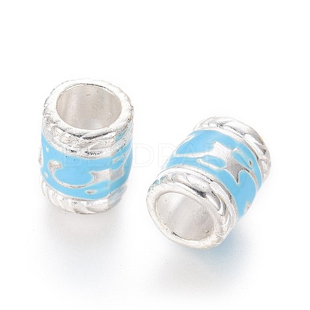 Enamel Alloy European Beads LS-EA8640-5S-1