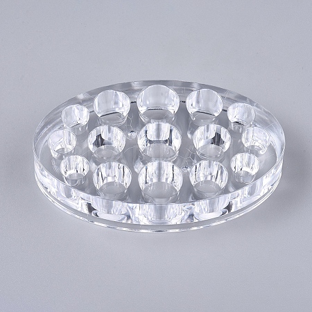 Transparent Plastic Tattoo Ink Cup Holder MRMJ-WH0059-84-1