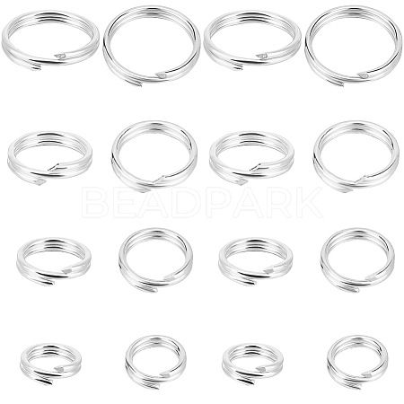 20Pcs 4 Styles 925 Sterling Silver Split Jump Rings STER-BBC0006-57-1
