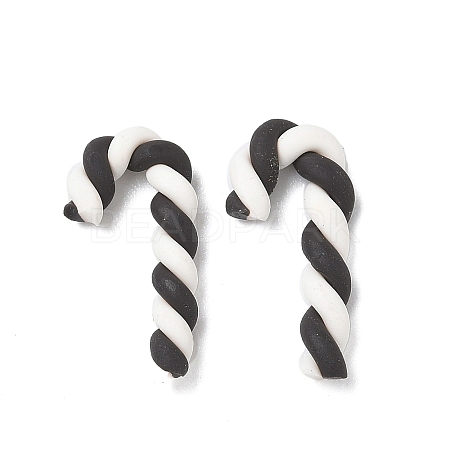 Christmas Candy Cane Handmade Polymer Clay Beads CLAY-P005-03A-01-1
