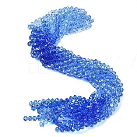 Transparent Painted Glass Beads Strands X1-DGLA-A034-T6mm-A01-1