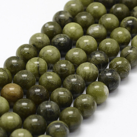 Natural Chinese Jade Beads Strands X-G-F363-10mm-1