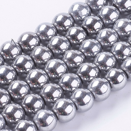 Synthetic Magnetic Hematite Beads Strands G-H1099-1-1