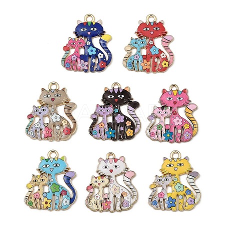 Alloy Enamel Pendants FIND-I064-03G-03-1