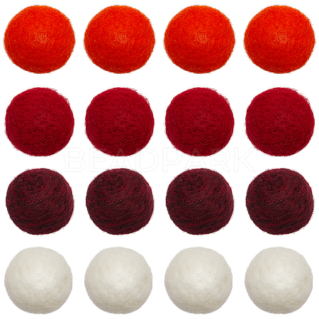 40Pcs 4 Colors Wool Felt Balls DIY-SC0029-40C-1