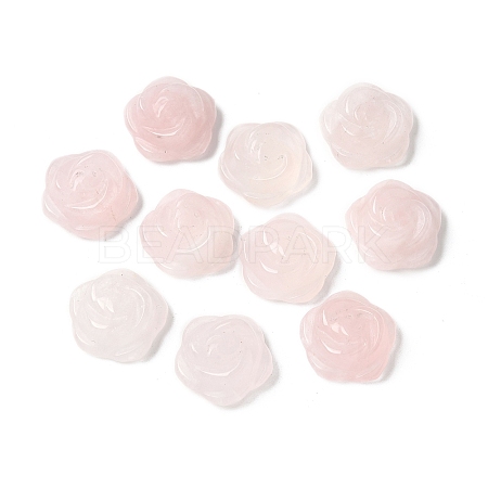 Natural Rose Quartz Carved Cabochons G-C185-01B-01-1