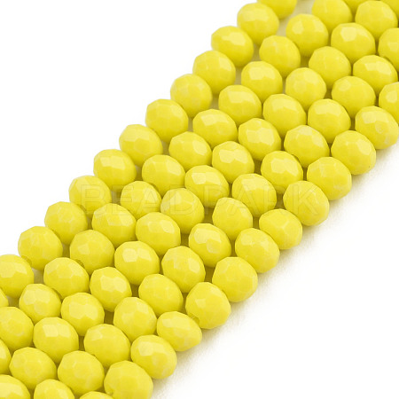 Opaque Solid Color Glass Beads Strands EGLA-A034-P4mm-D26-1