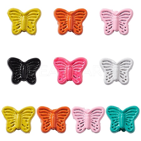 Spray Painted Alloy Beads PALLOY-YW0001-59-1
