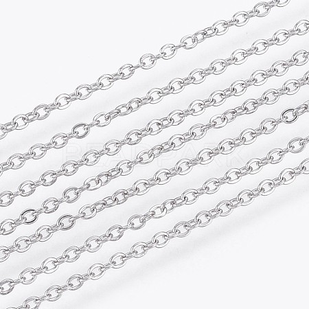 Tarnish Resistant 304 Stainless Steel Cable Chains CHS-F006-01A-P-1