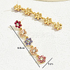 Real 18K Gold Plated Brass Micro Pave Cubic Zirconia Dangle Stud Earrings for Women TR0164-2-3