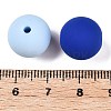 Rubberized Style Imitated Silicone Acrylic Beads MACR-T048-01A-09-3