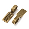 Tibetan Style Alloy Glue-on Flat Pad Bails LS-TIBE-4710-AB-NR-2
