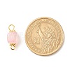 Natural Agate Connector Charms PALLOY-JF01587-01-3