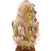 Cloth Sunflower Hippie Headband Floral Crown OHAR-WH0011-12B-1