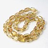 Electroplated Glass Beads EGLA-E006-08-2