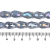 Opaque Solid Color Electroplate Glass Beads Strands EGLA-N013-P8mm-B05-4