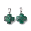 Synthetic Malachite Pendants G-K359-02P-04-1
