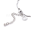 304 Stainless Steel Ring Charm Anklets AJEW-AN00394-01-2