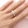 Alloy Enamel Rotatable Cuff Open Rings FS-WGEC271-11-1