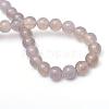 Round Natural Grey Agate Bead Strands G-R345-4mm-07-3
