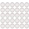 Unicraftale 100Pcs Flat Round 304 Stainless Steel Plain Edge Bezel Cups STAS-UN0046-86-1