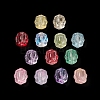 Spray Painted Transparent Glass Beads GLAA-D006-17-2