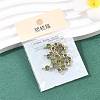 SHEGRACE Brass Pave Cubic Zirconia Flat Round Connector Charms XGRQ2O473-435D-G-6