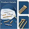 140Pcs 14 Styles Brass Slide On End Clasp Tubes KK-PH0009-90-4