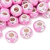 Opaque Resin Rondelle European Beads RESI-Z046-03B-1