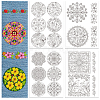 4 Sheets 11.6x8.2 Inch Stick and Stitch Embroidery Patterns DIY-WH0455-139-1