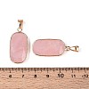 Natural Rose Quartz Pendants G-N349-03F-G-3
